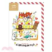 【三民網路書店】Q貝熊萬用卡（生日快樂-白）