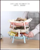 台灣現/貨 創意可疊加花邊水果盤小號水果盤糖果零食塑料盤子托盤