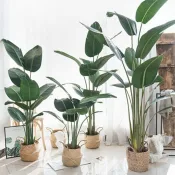 【快速出貨 可開發票】仿真植物盆栽旅人蕉天堂鳥大型落地家居飾品室內展廳布景北歐綠植
