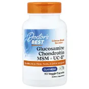 【iHerb】Doctor's Best, 葡萄糖胺軟骨素，MSM + UCII®，90 粒素食膠囊