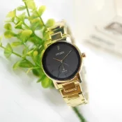 CITIZEN 簡約時尚 不鏽鋼手錶 (EQ9062-58E)-黑x鍍金/34mm