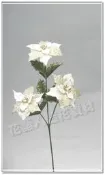 ◎花語人造花資材◎＊單支迷你白金聖誕紅＊辦公室擺設~櫥窗假花~聖誕節佈置盆栽