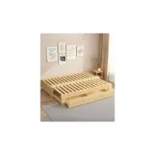 (店+)全實木沙發床兩用懶人榻榻米羅漢床小戶型網紅多功能伸縮床折疊床