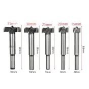 (店+)5件套開孔器木工開孔擴孔木頭鑽頭萬能15 20 25 30 35mm合頁鉸鏈三刃木板