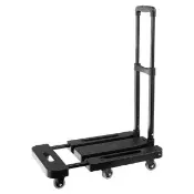 【TRENY】六輪折疊平板車-黑(載物車、手推車、150KG)