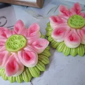 供佛蓮花造型饅頭拜拜供品祝壽送禮中式點心神明供品 無包餡5吋