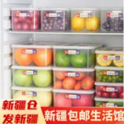 協貿國際日用品生活11館 新疆冰箱密封保鮮盒廚房水果蔬菜塑料長方形冷凍收納盒