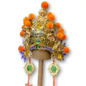 (店+)永羣沉香 神明帽 紙帽 太子帽 三太子 中壇元帥 精工彩繪絨球紙帽 高質感