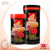 [海豐飼料]親蜜伙伴GP+ 慈鯛健康藍藻配合飼料 小粒220g / 中粒480g - 適合血鸚鵡、花羅漢等慈鯛科