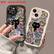 鏡面殼 滿屏彩色線條貓咪OPPO Reno 15 Reno15 15F 14 14Pro 13 15Pro A6X保護殼