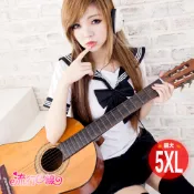 流行E線A7038 S-5XL小大尺碼水手服cosplay服裝 性感水手服制服角色扮演服裝學生服