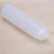 250ml白色透明塑料醬汁擠壓瓶分配器帶蓋