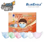 愛挖寶生活工坊 N95石墨烯 3D立體型2-6歲幼童醫用口罩 50片/盒 藍鷹牌 NP-3DSSMCH