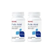 即期品【GNC 健安喜】葉酸400食品錠 100錠/瓶x2入組(活性葉酸/備孕/孕婦孕養調理/B9/養顏美容/胎兒正常發育