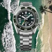 【SEIKO 精工】Prospex 1968經典GMT綠水鬼陶瓷圈潛水機械錶-綠x銀/42mm 送禮 禮物(HBC001J1/6R54-00P0G)
