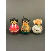 原子小金剛 Astro Boy (鐵腕 阿童木 アトム) 全家 甘巴茶 不倒翁公仔 3隻合售