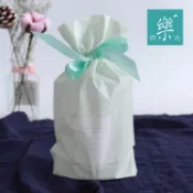 台灣現貨《樂+時光》單入粉色黃色綠色條紋抽繩袋 雪Q餅牛軋糖包裝袋 烘焙綠豆糕磅蛋糕包裝 糖果袋 點心袋 婚禮小物
