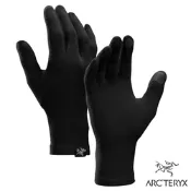 【 ARCTERYX 始祖鳥】Gothic 美麗諾羊毛保暖觸屏觸控手套_X000006539-30078 黑