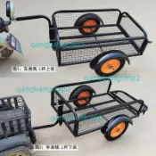 一體新掛斗戶外拉車后掛小拖車擺攤拉貨露營三輪車電動摩托自行車（廠商直發咨詢運）