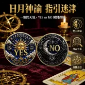 台灣出貨✨ 日月星辰 YES NO 決策幣 太陽月亮神設計 雙面占卜道具 附保護殼 選擇困難禮物 桌面擺件 神秘學收藏品
