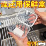 桃園發貨▲便攜式食品級保鮮盒冰箱水果蔬菜收納盒大容量冷凍密封防潮整理盒W71