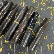 木頭濾嘴 黑檀木濾嘴 當天出貨 贈通條 咬嘴套 使用各種品牌9mm濾芯 附防塵袋 煙斗 煙嘴 菸嘴 濾嘴 丹尼古特