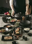 協貿國際日用品生活館 日式餐具套裝碗碟和風家用黑色復古北歐碗盤陶瓷輕奢網紅中式飯碗