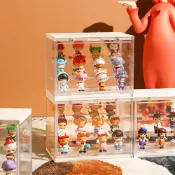 (店+)【JOEKI】大三層磁吸盲盒公仔樂高展示盒 寬30cm X 高23cm  ( 透明 公仔展示盒 無印風 壓克力展示櫃 扭蛋收納 盲盒收納 盒玩展示 公仔展示盒 公仔收納 公仔模型展示櫃 )