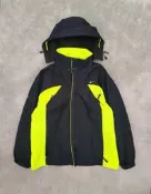 VTG #NIKE 黑色連帽風衣外套 螢光黃 / 刷毛 / 運動 / 登山 / 戶外 / OUTDOOR