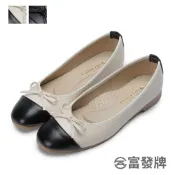 (店+)【FUFA Shoes 富發牌】小法式蝶結娃娃鞋 女鞋 娃娃鞋 淑女鞋 低跟鞋 真皮鞋墊 懶人鞋 蝴蝶結 法式風格 女生包鞋 便鞋