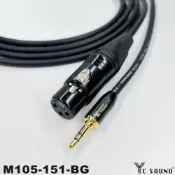 (店+)【YC Sound】1米 高級手工線 XLR母 轉 3.5mm TRS 彎頭L型 麥克風聲卡直播 相機麥克風線 音源線 3.5mm to XLR