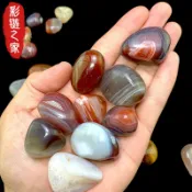 協貿國際日用品生活5館 彩鏈之家天然非紅瑪瑙碎石擺件水晶原石標本石園藝裝飾石魚缸造景