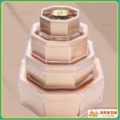 🌈優選🌈空白亞剋力禮品盒圓形透明塑料盒子通用八角燕窩蟲草西洋蔘包裝盒#附蝦皮電子發票#tw1912