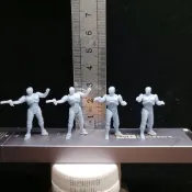 【台灣出貨】✨免運 微縮模型 微縮兵人 1/64微縮小人 機械戰警 鐵甲威龍 小比例電影人偶高精度3D白模
