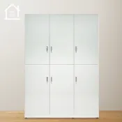 4尺六門塑鋼隔間櫃 玄關櫃 玄關鞋櫃 塑鋼鞋櫃 高鞋櫃 防水塑鋼家具(上下座)【巧沐家具】