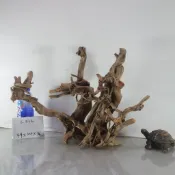 L 水草 根雕木 沉木 爬寵箱青龍石  魚缸造景 杜鵑根  飾品工藝品