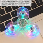 Fashion Crystal Led Light Fidget Spinner Rainbow EDC Hand Gy