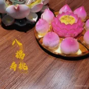 壽桃蠟燭大壽傢用蠟燭生日祝福寺廟供佛祝壽擺設生日裝飾蠟燭擺件 HRQ4