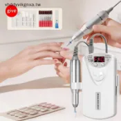 Vhddyvikgnxa 可充電美甲鑽機 40000RPM 拋光機套件電動銼刀適用於家用亞克力和凝膠美甲沙龍 TW