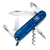 筆殿 VICTORINOX 瑞士維氏12用瑞士刀 防災 戶外 折疊工具 登山健行 戶外用品(透藍)*刀 1.3603.T2