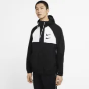 【MYOT】 Nike NSW Swoosh 雙勾 運動 防風 風衣外套 黑白(CJ4889-011)