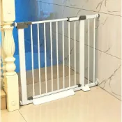 (店+)免打孔安全門欄 雙重鎖定防誤開 雙向開門自動回彈（兒童安全門/樓梯安全門/寶寶安全門/寵物門欄/樓梯護欄/狗狗柵欄）