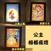 相框夜燈 公主夜燈 公主相框燈 小夜燈 夜燈相框 美女與野獸 貝兒 小美人魚 長髮公主 樂佩 生日禮物 透明相框 壓克力