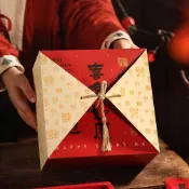 禮品包裝盒新年禮盒包裝聖誕春節禮品盒烘焙年貨包裝盒糖果手提袋空盒子交換禮物 禮盒 生日禮盒 精美禮盒 空盒子 