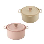【HANDS台隆手創館】陶瓷塗層IH對應無水鍋20CM (珊瑚粉/珊瑚黃)