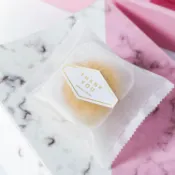 KS手作包裝-燙金菱形感謝封口貼紙【N-05】牛軋糖 瑪德蓮費南雪 磅蛋糕 鳳梨酥 餅乾包裝貼紙