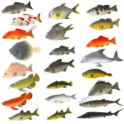 ❤️可開發票❤️仿真魚模型假紅鯉魚鯽魚扁魚金槍魚海洋魚類動物裝飾道具兒童玩具❤️免運❤️