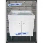 承豐衛浴~C80 人造石洗衣台/固定式洗衣板/鋁腳櫃體/髒衣籃/陽洗台/洗手台/浴櫃附搓衣板 寬度80cm