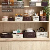 (店+)【KEYWAY 聯府】KEYWAY聯府 藤藝桌上收納籃 KGB101 KGB102 KGB103 KGB104 小物收納 文具收納 櫥櫃收納