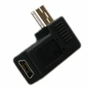 頂尖總務 Mini USB公轉母90度L型右彎轉接頭 USB mini 5Pin 公母 90度轉接頭 可轉向節省空間